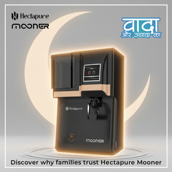 Hectapure Mooner RO Water Purifier with Zinc, Copper & Alkaline | In-Tank UV | Up to 3000 TDS | Zero Service for 2 Years (HydroGuard Tech) | 5-Year Warranty | NSF Certified Components - Image 2