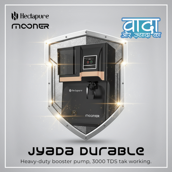 Hectapure Mooner RO Water Purifier with Zinc, Copper & Alkaline | In-Tank UV | Up to 3000 TDS | Zero Service for 2 Years (HydroGuard Tech) | 5-Year Warranty | NSF Certified Components - Image 4