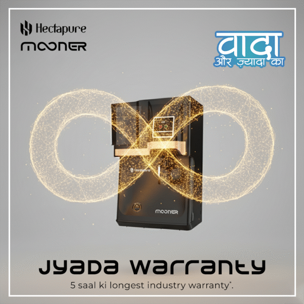 Hectapure Mooner RO Water Purifier with Zinc, Copper & Alkaline | In-Tank UV | Up to 3000 TDS | Zero Service for 2 Years (HydroGuard Tech) | 5-Year Warranty | NSF Certified Components - Image 3